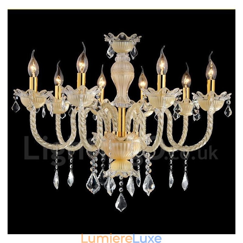 Lustre suspendu en cristal luxueux, moderne et contemporain