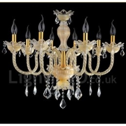 Lustre suspendu en cristal luxueux, moderne et contemporain