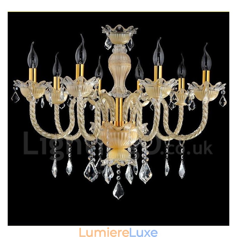 Lustre suspendu en cristal luxueux, moderne et contemporain