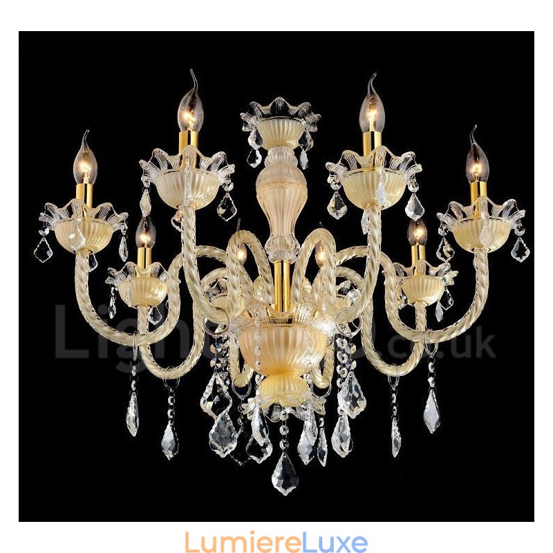 Lustre suspendu en cristal luxueux, moderne et contemporain