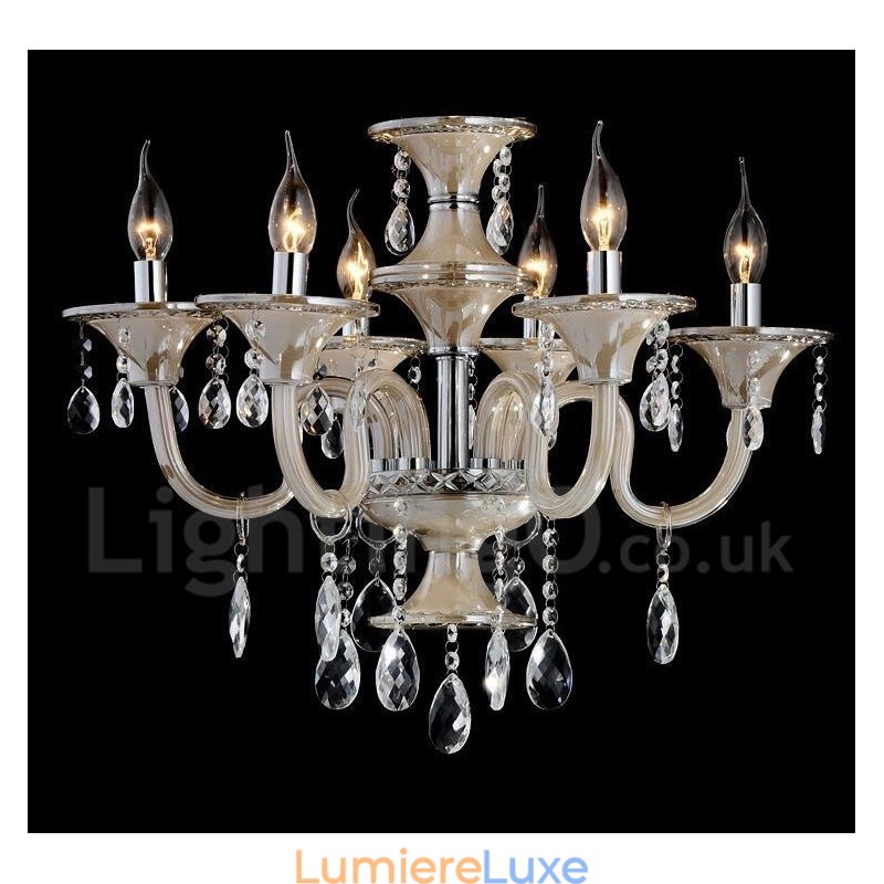 Lustre suspendu en cristal luxueux, moderne et contemporain