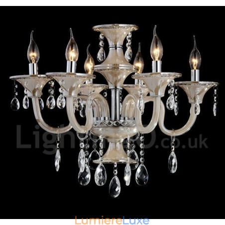 Lustre suspendu en cristal luxueux, moderne et contemporain Lustre suspendu en cristal luxueux, moderne et contemporain
