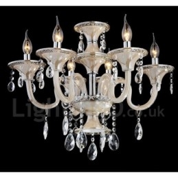 Lustre suspendu en cristal luxueux, moderne et contemporain