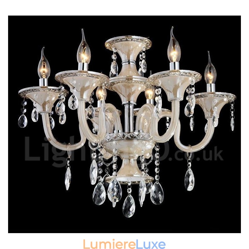 Lustre suspendu en cristal luxueux, moderne et contemporain