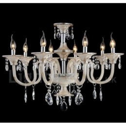 Lustre suspendu en cristal luxueux, moderne et contemporain