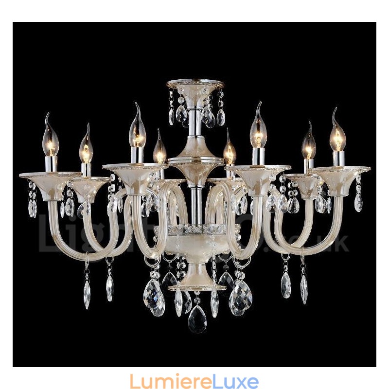 Lustre suspendu en cristal luxueux, moderne et contemporain