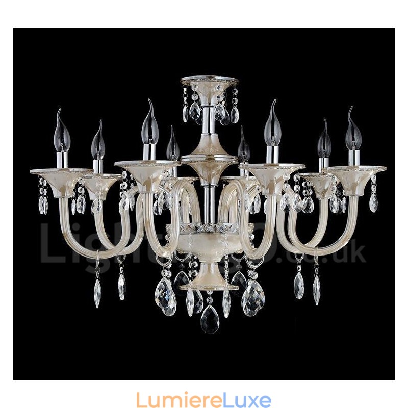 Lustre suspendu en cristal luxueux, moderne et contemporain
