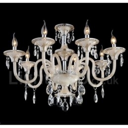 Lustre suspendu en cristal luxueux, moderne et contemporain