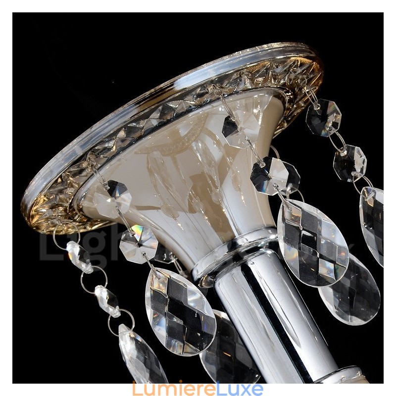 Lustre suspendu en cristal luxueux, moderne et contemporain