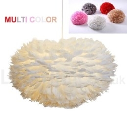 Lustre à plumes multicolores, suspension moderne et contemporaine