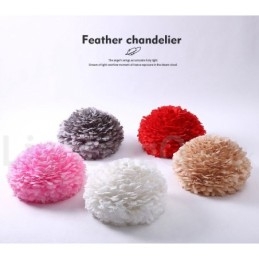 Lustre à plumes multicolores, suspension moderne et contemporaine