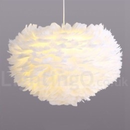 Lustre à plumes multicolores, suspension moderne et contemporaine