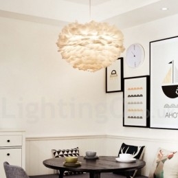 Lustre à plumes multicolores, suspension moderne et contemporaine