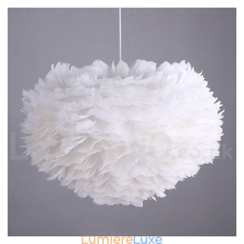 Lustre à plumes multicolores, suspension moderne et contemporaine