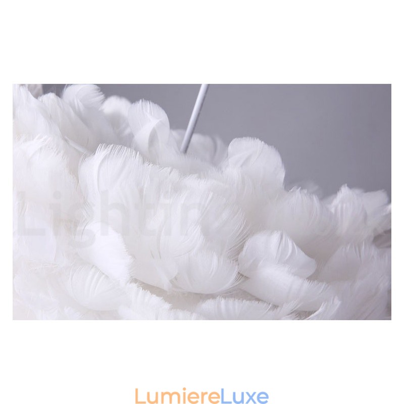 Lustre à plumes multicolores, suspension moderne et contemporaine