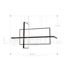 Suspension linéaire à intensité variable avec télécommande, lumière ambiante, finitions peintes, aluminium, design moderne