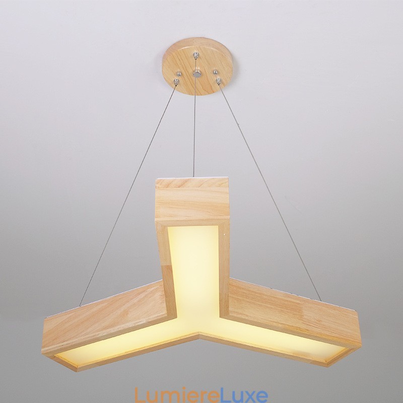 Suspension triangulaire moderne en bois