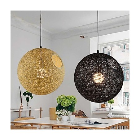 Lampe rustique simple et moderne, lampe pastorale en rotin, lustre boule de chanvre Lampe rustique simple et moderne, lampe pastorale en rotin, lustre boule de chanvre