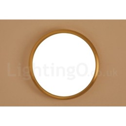 Plafonniers encastrés ultra-minces en laiton, de style nordique moderne et contemporain, à intensité variable, avec abat-jour en acrylique, peuvent également être utilisés comme applique murale.