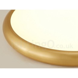 Plafonniers encastrés ultra-minces en laiton, de style nordique moderne et contemporain, à intensité variable, avec abat-jour en acrylique, peuvent également être utilisés comme applique murale.