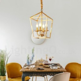 Suspension rustique en laiton pur de style nordique