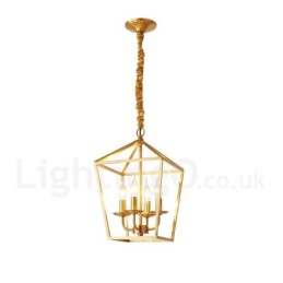 Suspension rustique en laiton pur de style nordique