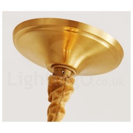 Suspension rustique en laiton pur de style nordique