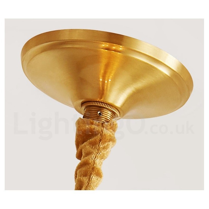 Suspension rustique en laiton pur de style nordique