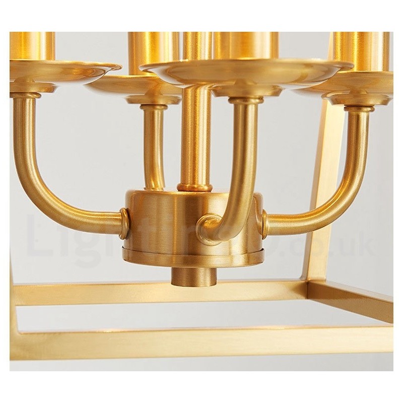 Suspension rustique en laiton pur de style nordique