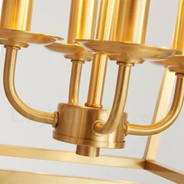 Suspension rustique en laiton pur de style nordique