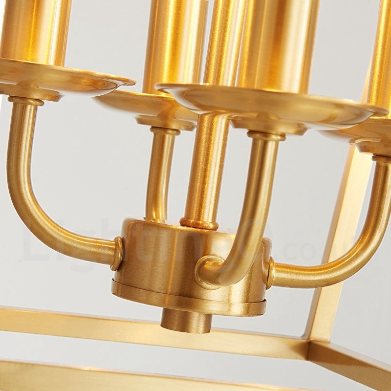 Suspension rustique en laiton pur de style nordique