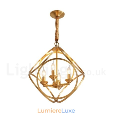 Suspension en laiton pur de style nordique rustique Suspension en laiton pur de style nordique rustique