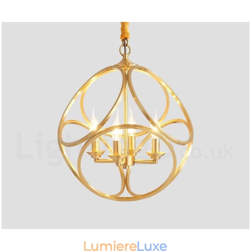 Suspension en laiton pur de style nordique rustique