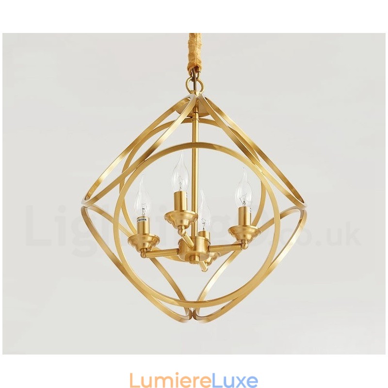 Suspension en laiton pur de style nordique rustique