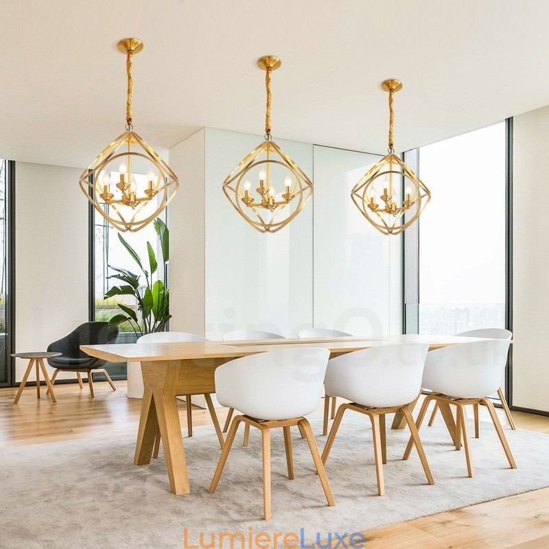 Suspension en laiton pur de style nordique rustique