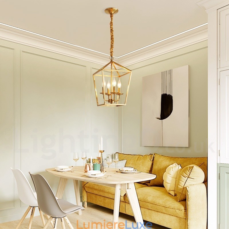 Suspension en laiton pur de style nordique rustique
