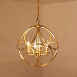 Suspension en laiton pur de style nordique rustique