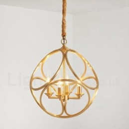 Suspension en laiton pur de style nordique rustique
