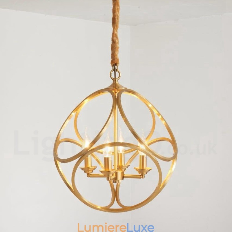 Suspension en laiton pur de style nordique rustique