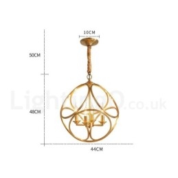 Suspension en laiton pur de style nordique rustique