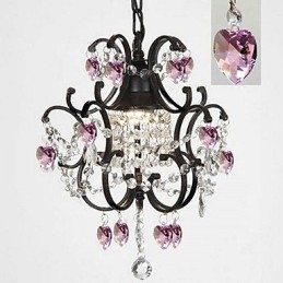 Lustre en métal peint en cristal classique traditionnel