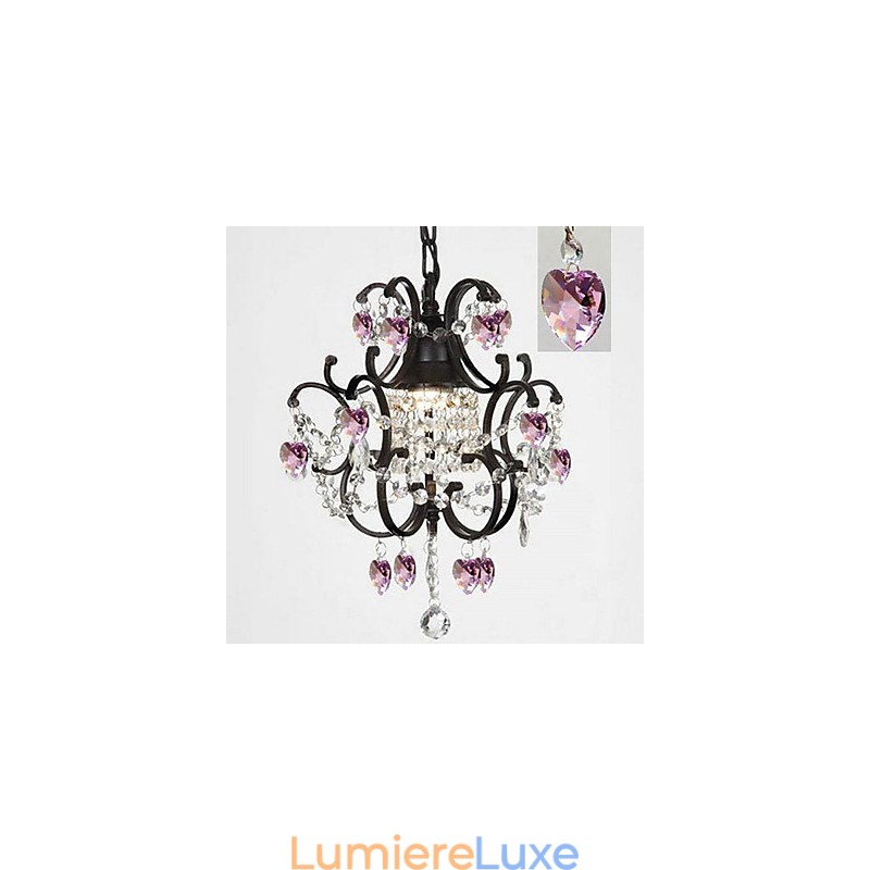 Lustre en métal peint en cristal classique traditionnel