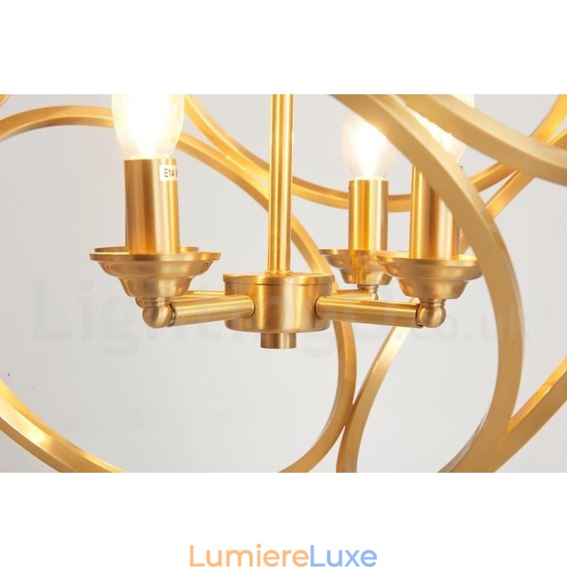Suspension en laiton pur de style nordique rustique