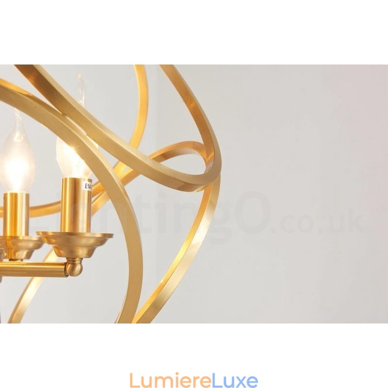 Suspension en laiton pur de style nordique rustique