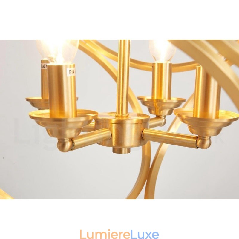 Suspension en laiton pur de style nordique rustique