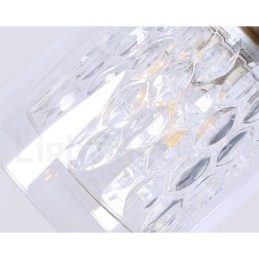 Suspension rustique en laiton pur de style nordique avec abat-jour en verre