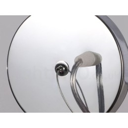 Lustre design à pampilles en aluminium, couleur argent