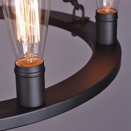 Suspension vintage en corde style loft, lampe industrielle créative, décoration de style américain
