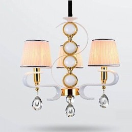 Lustre en tissu 3 lumières moderne minimaliste de haute qualité