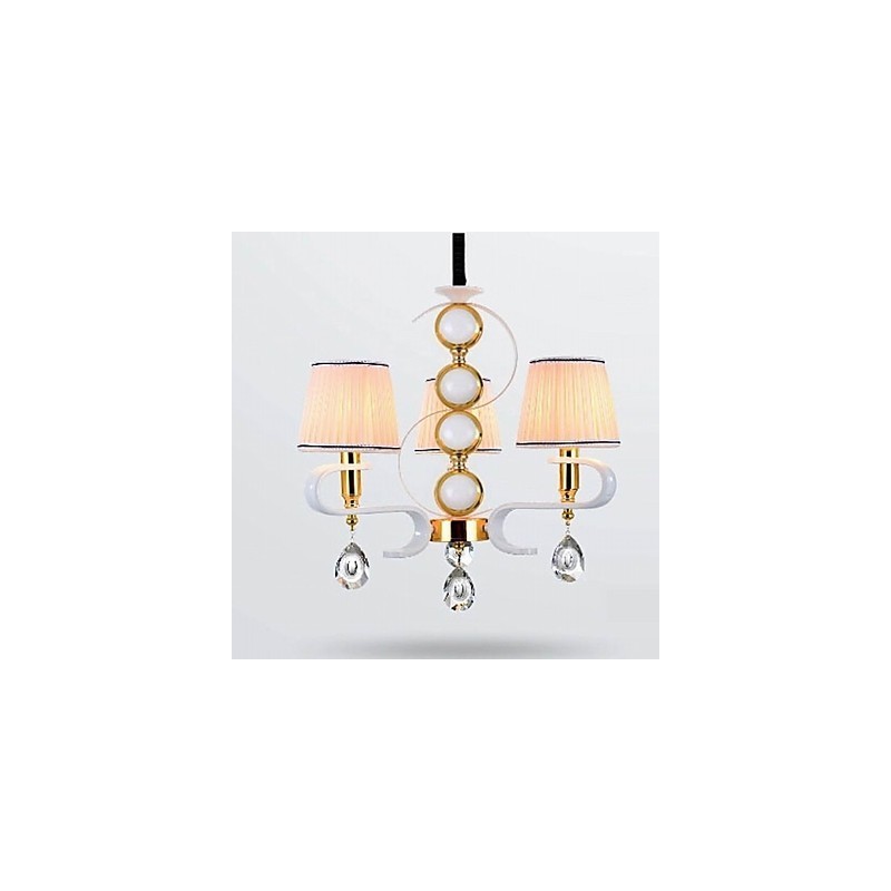 Lustre en tissu 3 lumières moderne minimaliste de haute qualité